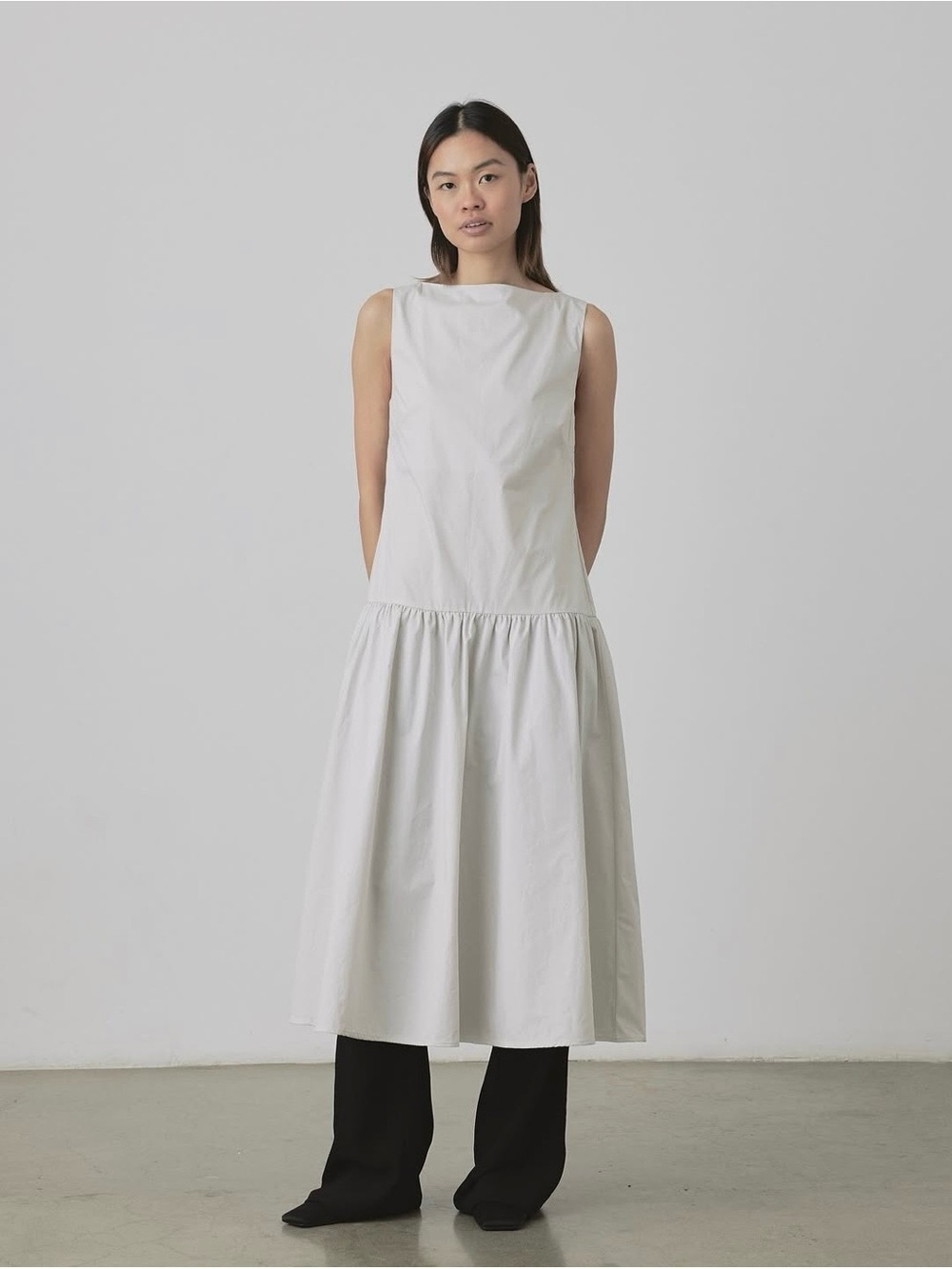 Ellis Label Jose Sleeveless Midi Drop-Waist Dress